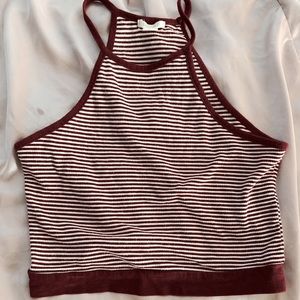 Red striped halter top
